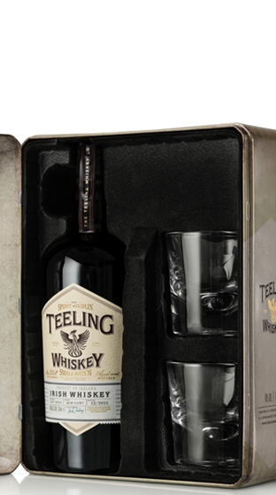 Teeling Irish Whiskey Small Batch Blended Twin Glass Gift Tin 700ml